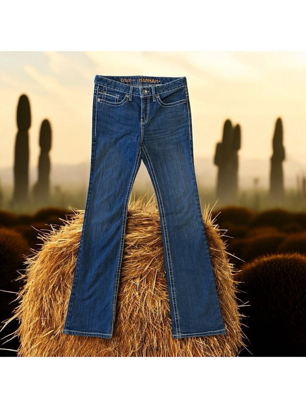 Cruel Denim Jeans Hannah Bootcut Womens 30/9 X Long Mid-Rise Embroidered Western